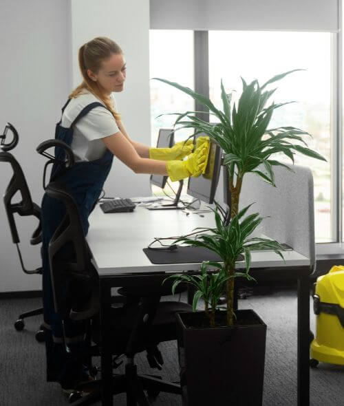girl cleaning table-urban fresh